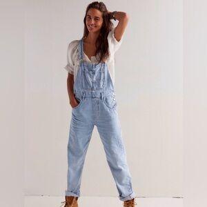 We The Free FP Light Blue Denim Overalls - XS